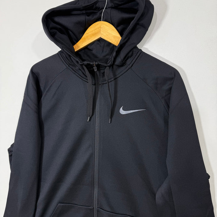 NIKE DRI FIT SPORT JACKET INNER FLEECE WITH HOOD BLACK COLOUR