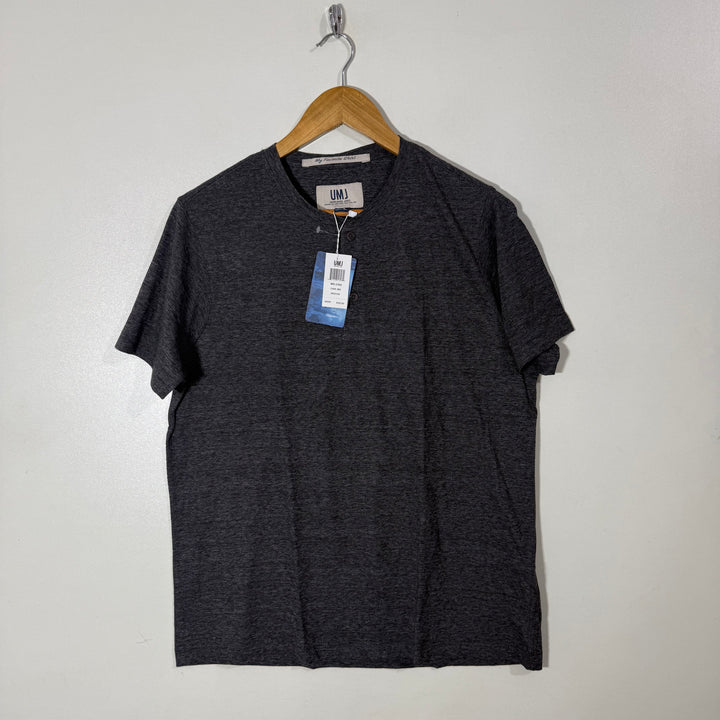 UNION MADE JARED HENLEY COLLAR COTTON TSHIRT BRAND NEW GREY COLOUR