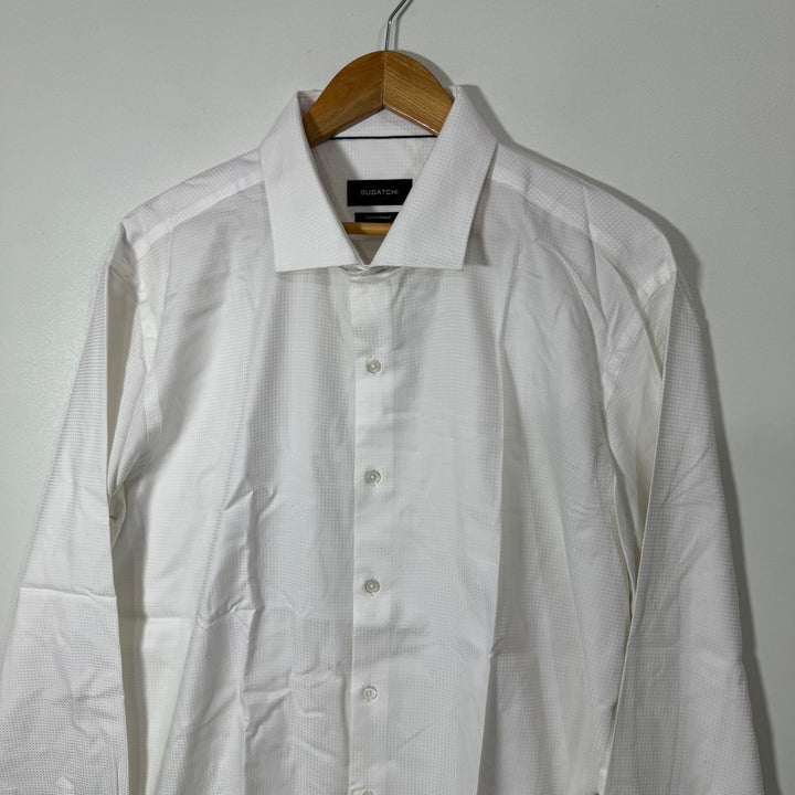 BUGATCHI SIFT TOUCH BREATHABLE COMFORT EASY CARE COTTON FORMAL SHIRT BRAND NEW