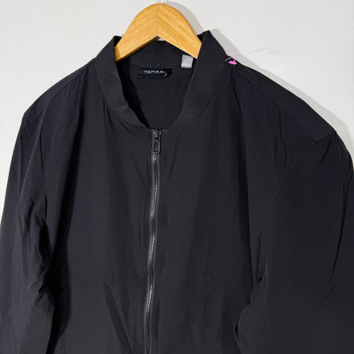 TAHARI BEN COLLAR BOMBER JACKET BLACK COLOUR