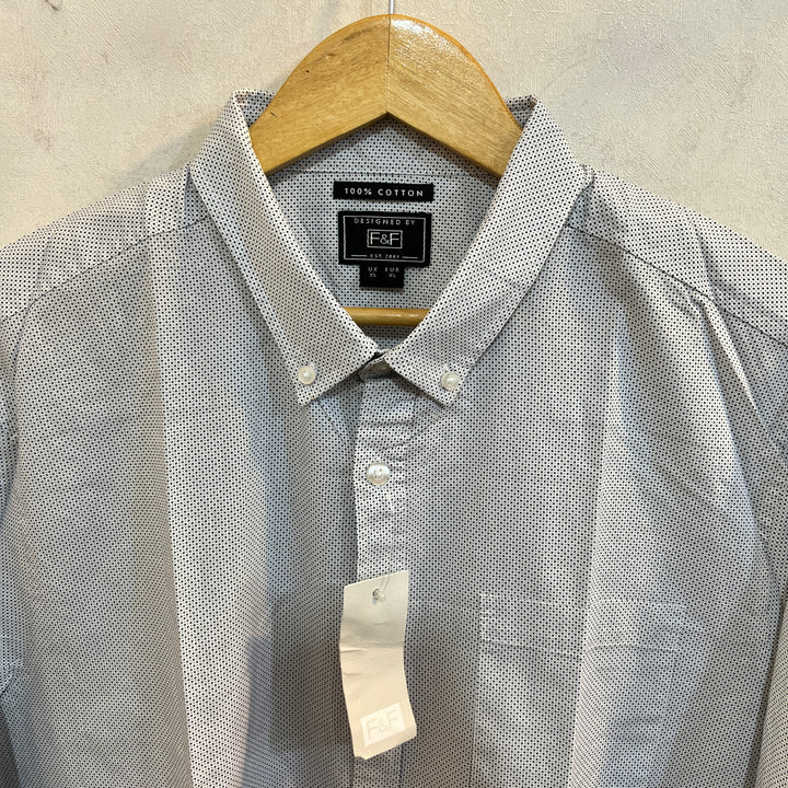 F&F BUTTON DOWN COTTON CASUAL SHIRT BRAND NEW