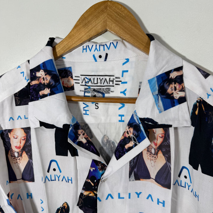 AALIYAH CUBAN COLLAR HALF SLEEVES HAWAI SHIRT BRAND NEW