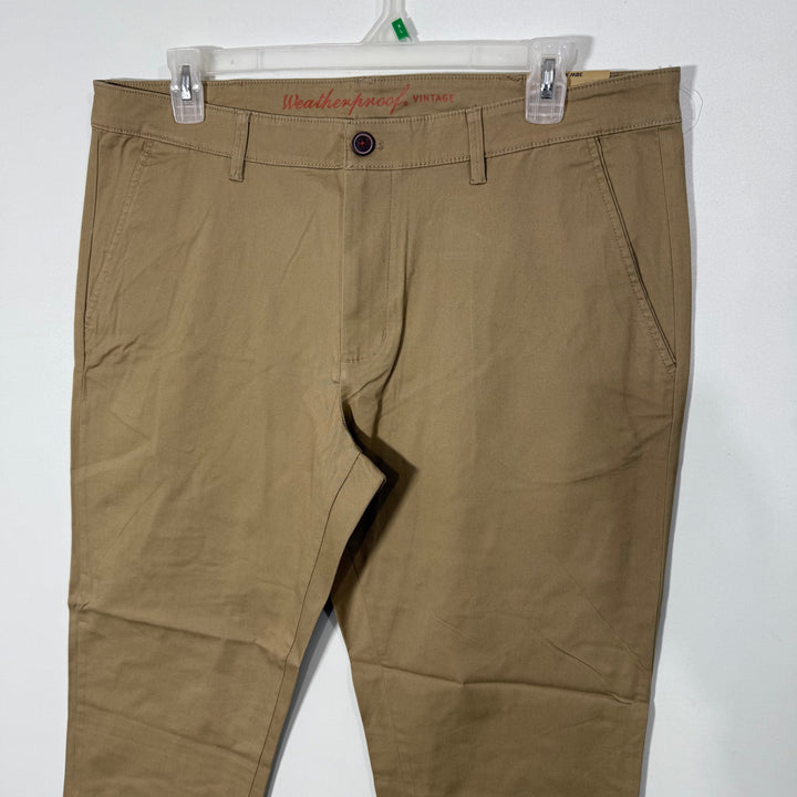 WEATHERPROOF VINTAGE SLIM STRAIGHT FIT SOFT PREMIUM TWILL STRETCH FOR EASY MOVEMENT COTTON CHINO PANT BRAND NEW