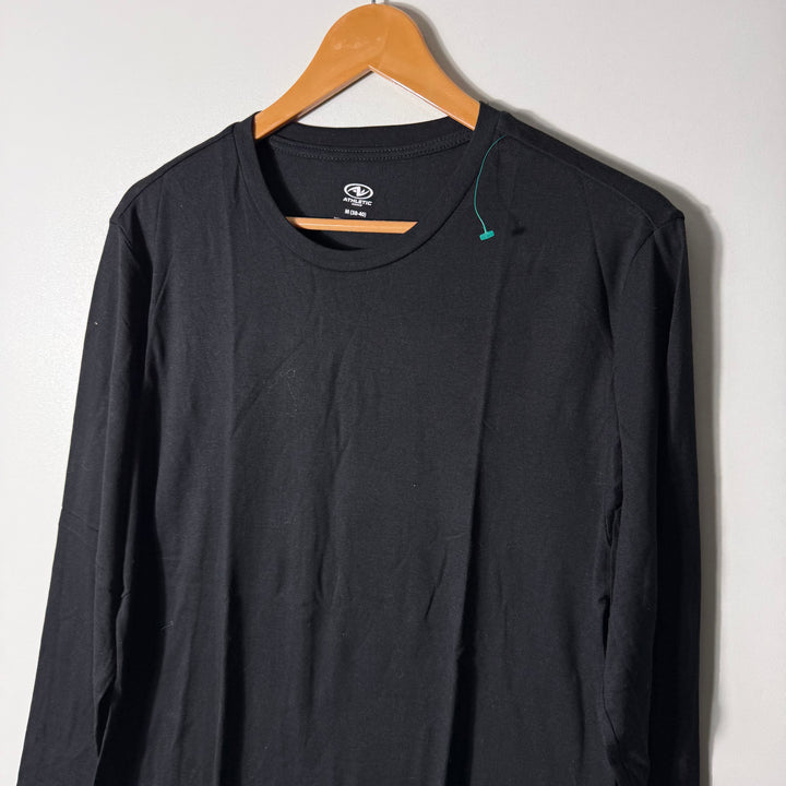 ATHLETIC WORKS LONG SLEEVES COTTON TSHIRT BRAND NEW BLACK COLOUR