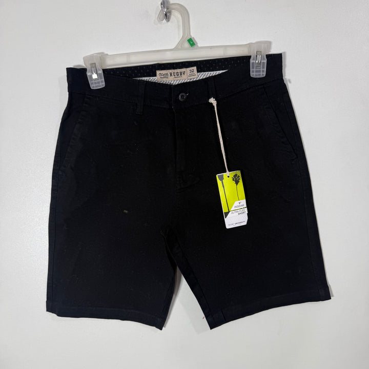 RUGBY COTTON CHINO SHORT BRAND NEW WITH STRETCH BLACK COLOUR