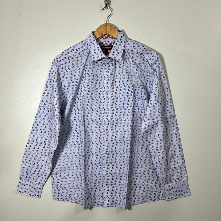 JOHNSTON & MURPHY PRINTED CASUAL COTTON SHIRT