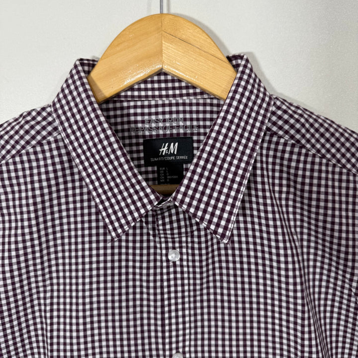 H&M SLIM FIT CHECKERED SHIRT