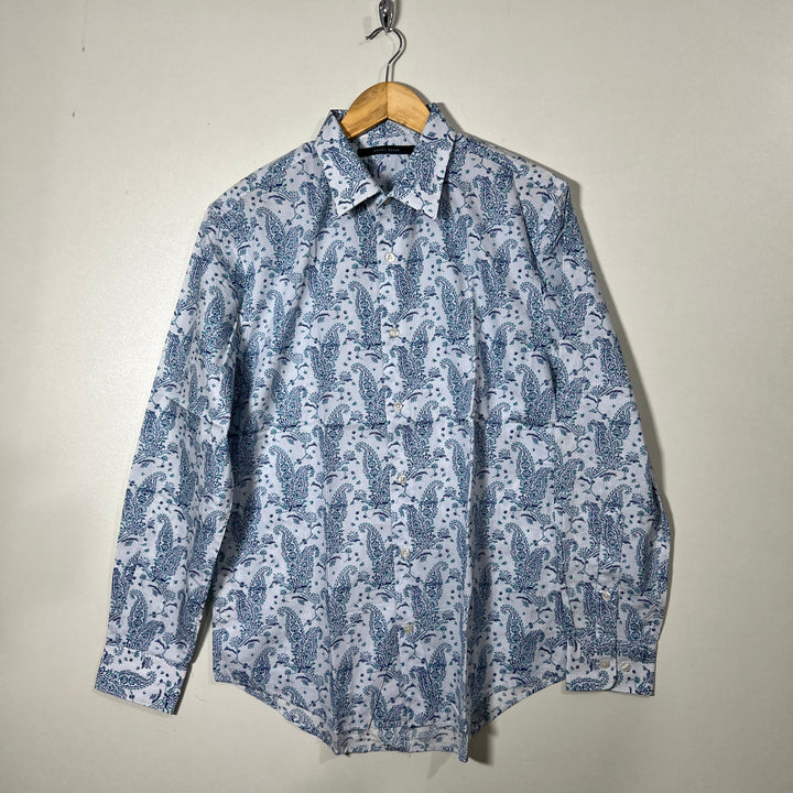 PERRY ELLIS PRINTED CASUAL COTTON SHIRT