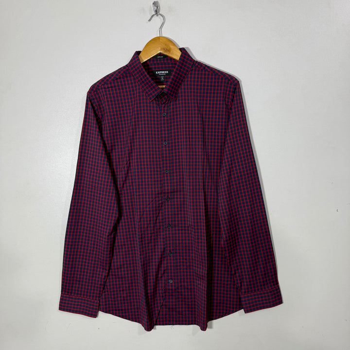 EXPRESS EXTRA SLIM FIT BUTTON DOWN PERFORMANCE SHIRT WITH STRETCH