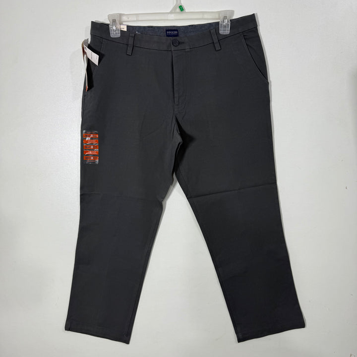 DOCKERS STRAIGHT FIT SMART 360 FLEX WORKDAY KHAKI COTTON CHINO PANT BRAND NEW WITH STRETCH GREY COLOUR