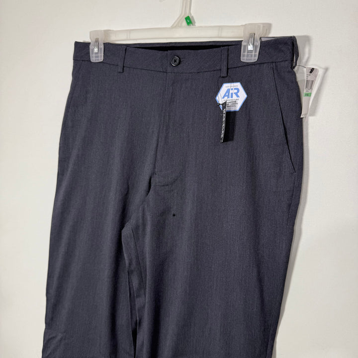 VAN HEUSEN BIG & TALL AIR TEMPERATURE ACTIVATED COOLING MAX FLEX WAISTBAND STRETCH NON IRON SOIL RELEASE WICKING DRESS PANT BRAND NEW GREY COLOUR