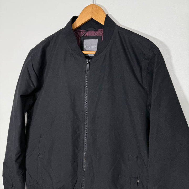PRIMARK BEN COLLAR BOMBER JACKET BLACK COLOUR