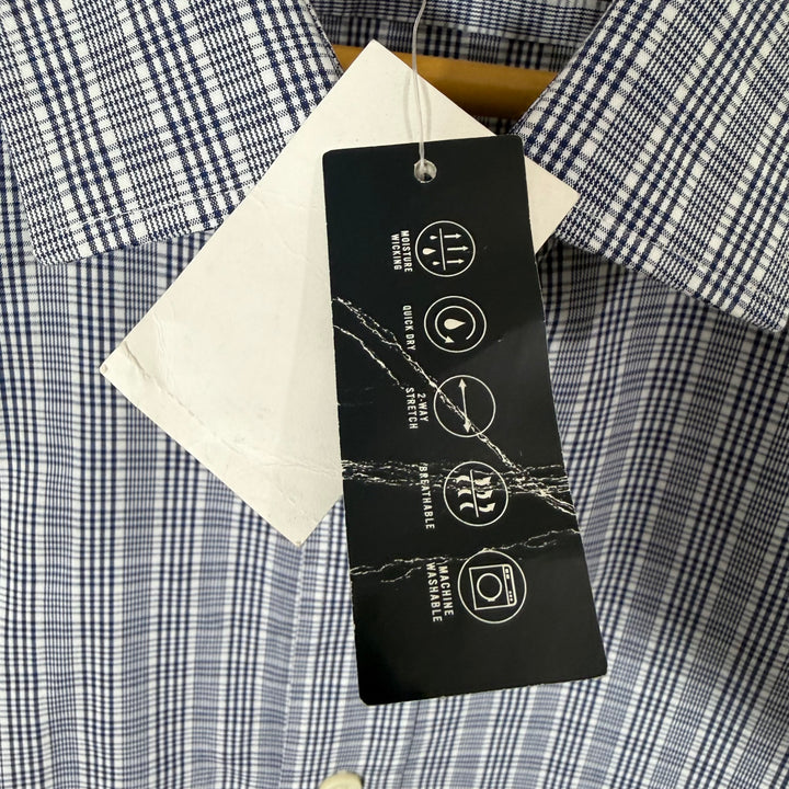 J CREW SLIM FIT COTTON CHECKERED FORMAL SHIRT BRAND NEW WITH STRETCH