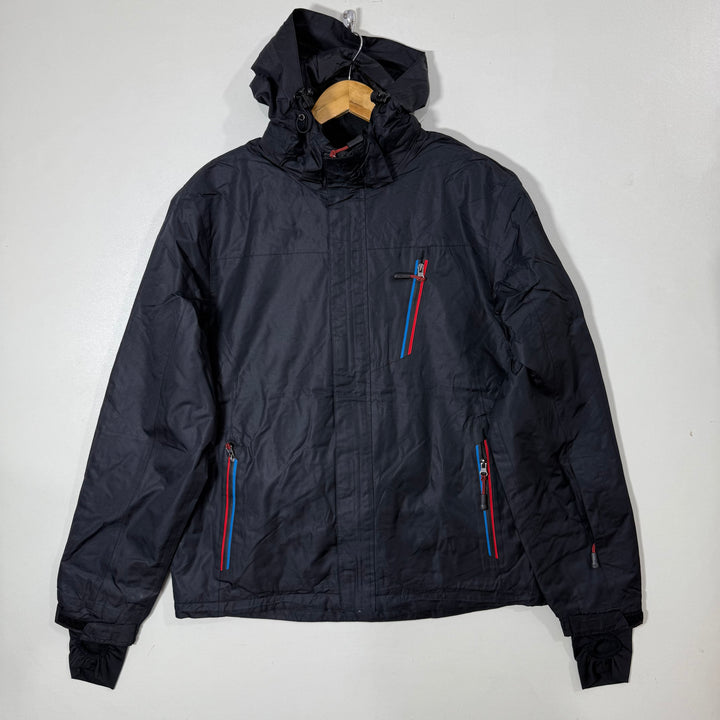 CRIVIT TECNOLOGY WATER RESISTANT JACKET WITH HOOD BLACK COLOUR