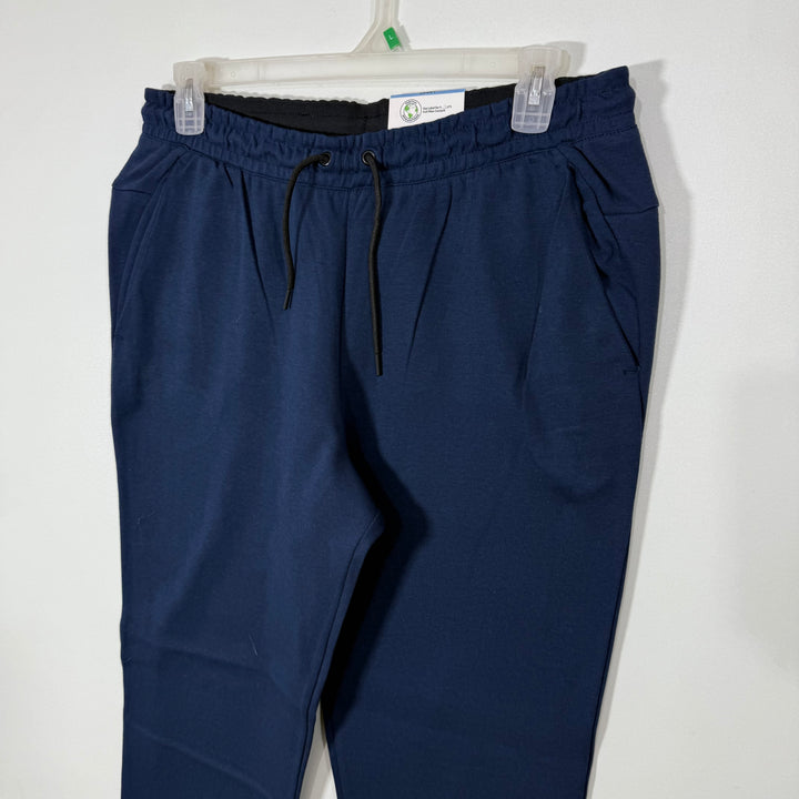 MEMBERS MARK EVERDAY ACTIVE TECH FLEECE JOGGER TROUSER BRAND NEW WITH SIDE ZIP POCKETS BLUE COLOUR