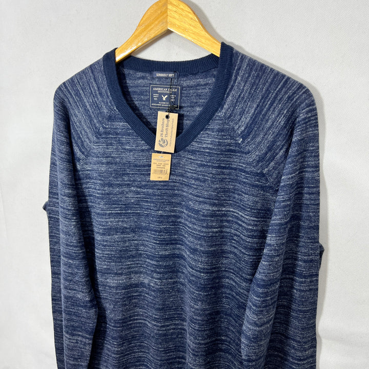 AMERICAN EAGLE V NECK SERIOUSLY SOFT COTTON SWEATER BRAND NEW