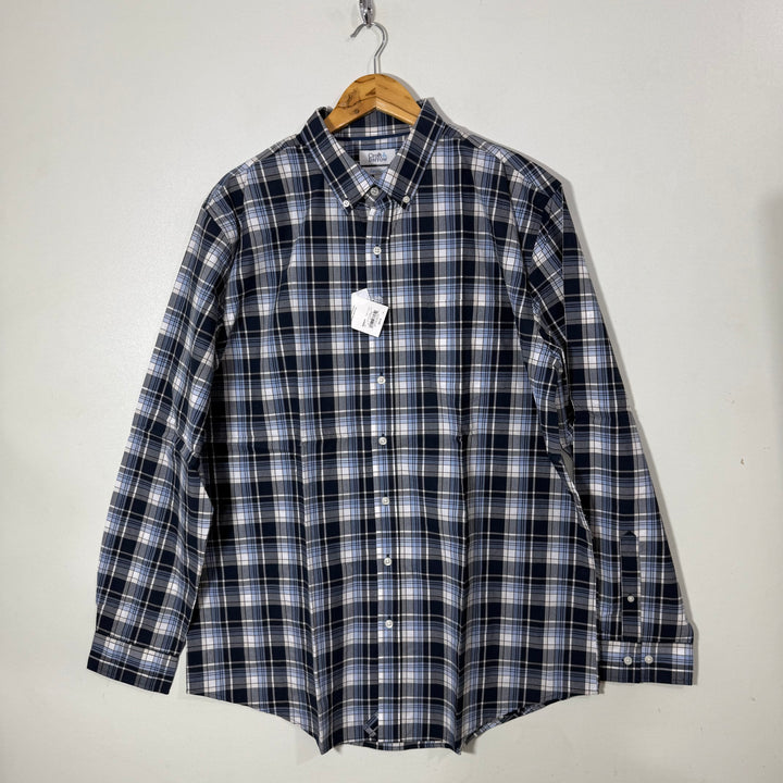 CROFT & BARROW BUTTON DOWN COTTON CHECKERED SHIRT BRAND NEW