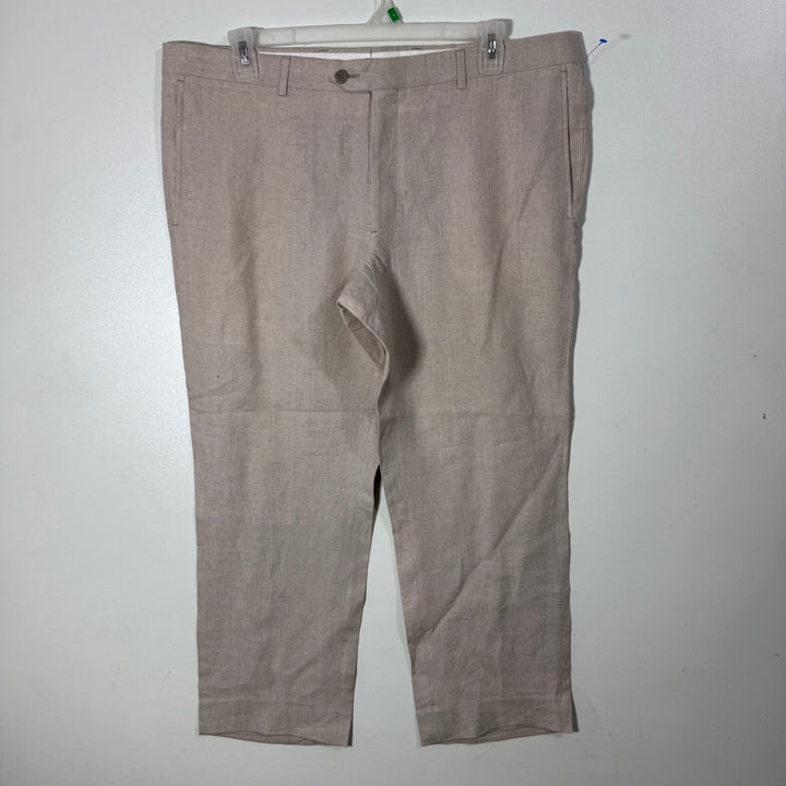 NORDSTROM STRAIGHT FIT LINEN PANT