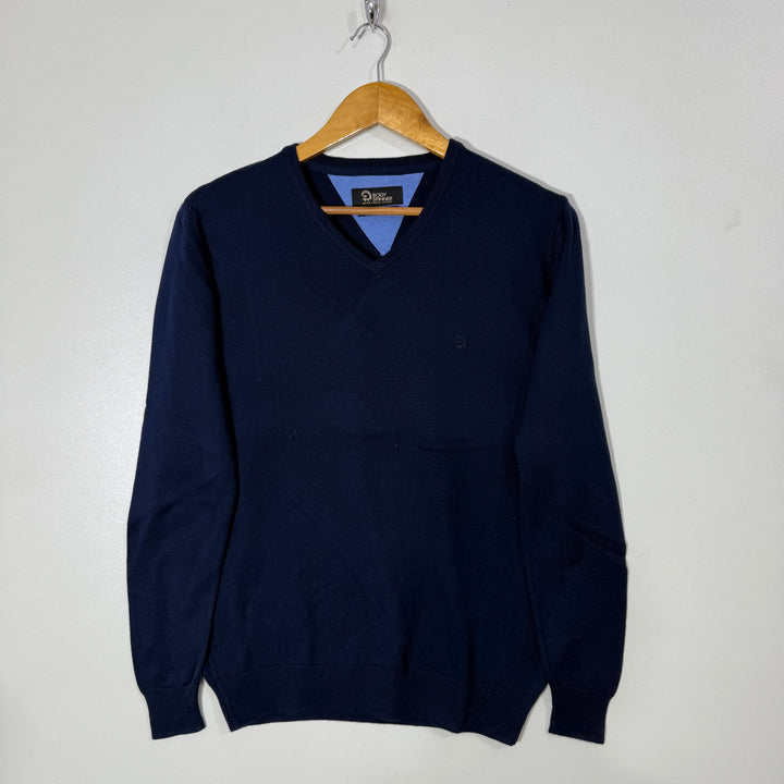 BODY SPINNER REGULAR FIT V NECK COTTON SWEATER