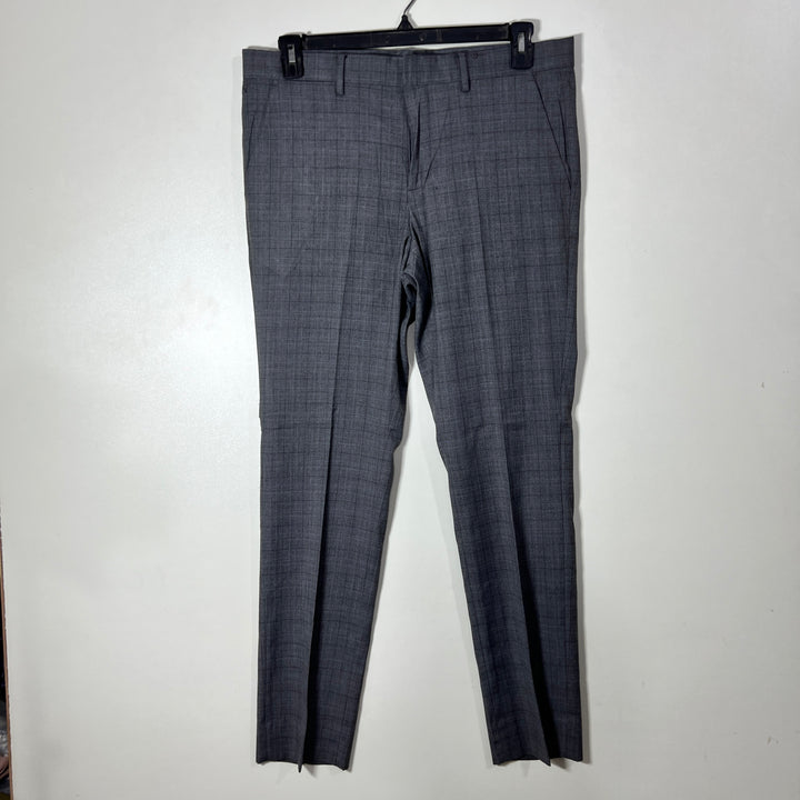 RW&CO SLIM FIT CHECKERED DRESS PANT WITH STRETCH