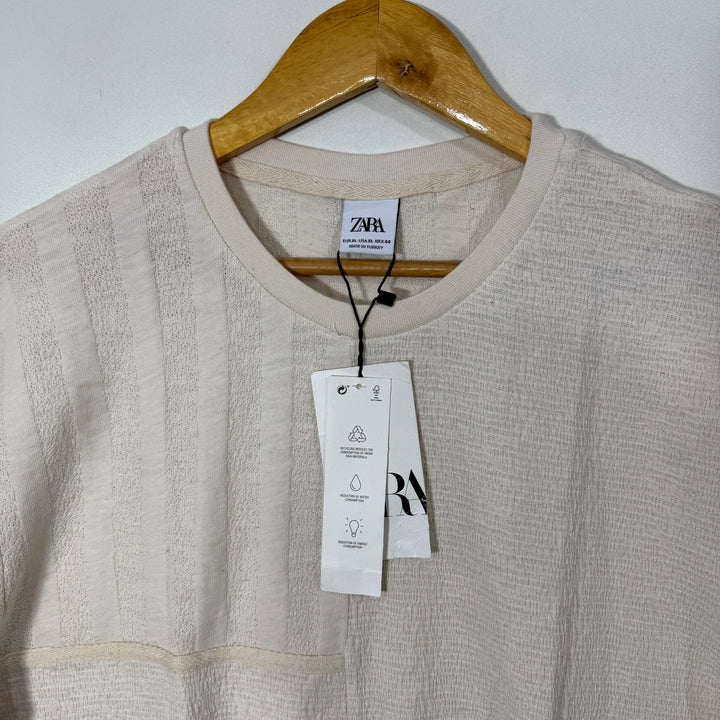 ZARA KNITED COTTON TSHIRT BRAND NEW