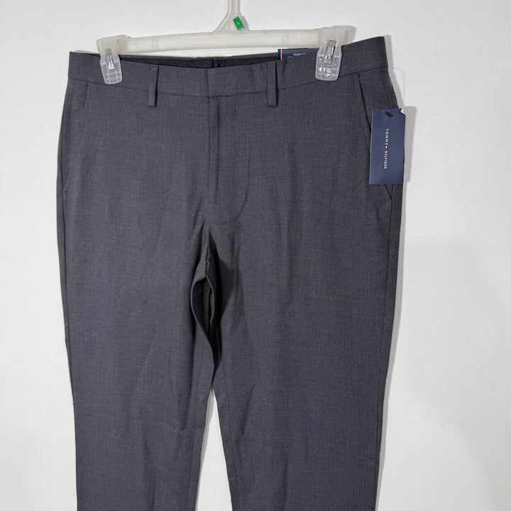 TOMMY HILFIGER SLIM FIT TEXTURED DRESS PANT BRAND NEW GREY COLOUR