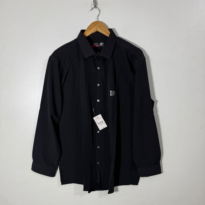 J FERRAR SLIM FIT PERFORMANCE SHIRT BRAND NEW WITH STRETCH BLACK COLOUR