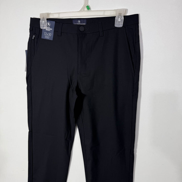 HART SCHAFFNER MARX STRAIGHT FIT FLAT FRONT WRINKLE RESISTANT COMFORT STRETCH NATURALLY ODOR RESISTANT WOOL TECH PERFORMANCE PANT BRAND NEW BLACK COLOUR