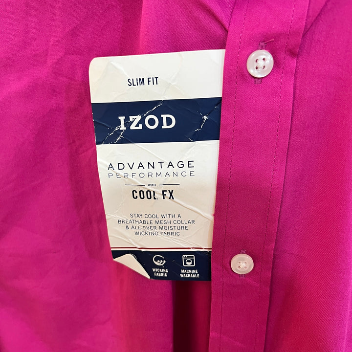 IZOD ADVANTAGE PERFORMANCE SLIM FIT BUTTON DOWN COTTON SHIRT BRAND NEW WITH STRETCH