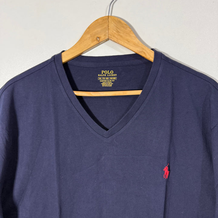 RALPH LAUREN POLO V NECK COTTON TSHIRT