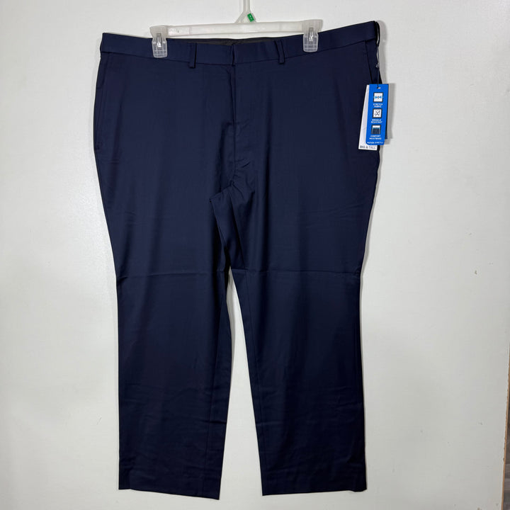 SADDLEBRED BIG & TALL STRETCH FABRIC WRINKLE RESISTANT COMFORT WAISTBAND DRESS PANT BRAND NEW BLUE COLOUR