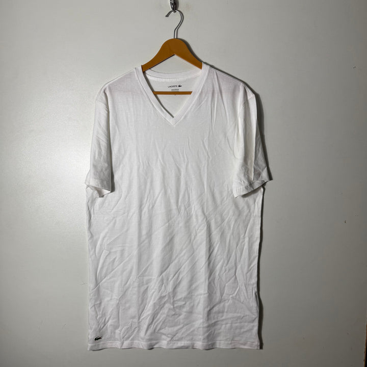 LACOSTE V NECK COTTON TSHIRT