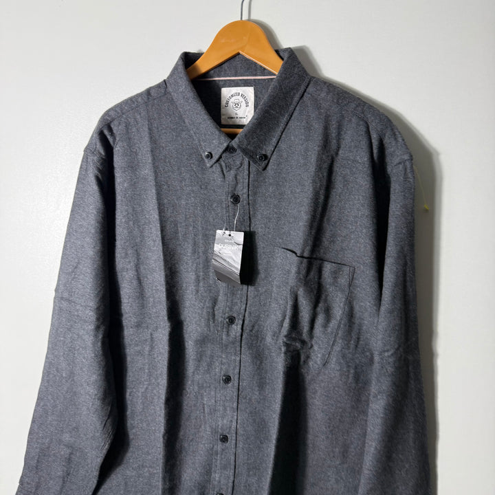 CUSTOMIZED VERSION BUTTON DOWN FLANNEL COTTON SHIRT BRAND NEW GREY COLOUR