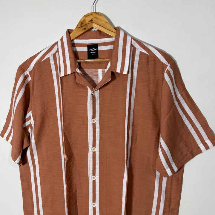 NUON CUBAN COLLAR HALF SLEEVES HAWAI SHIRT