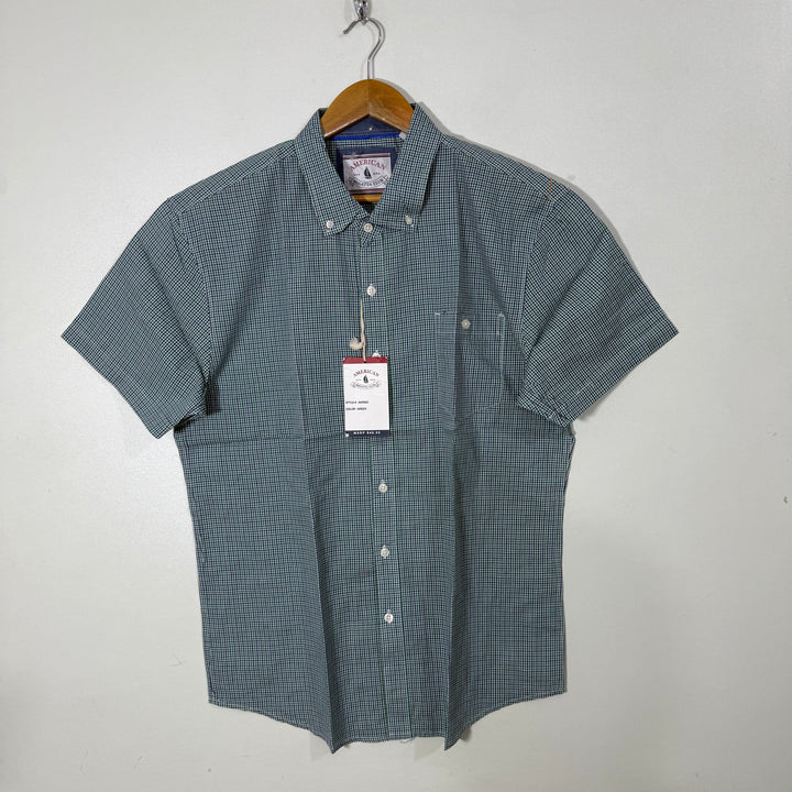 AMERICAN BUTTON DOWN HALF SLEEVES CHECKERED SHIRT BRAND NEW