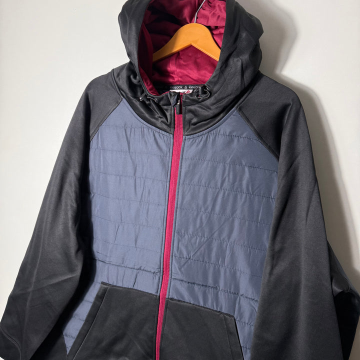 REEBOK PUFFER JACKET GREY COLOUR WITH HOOD