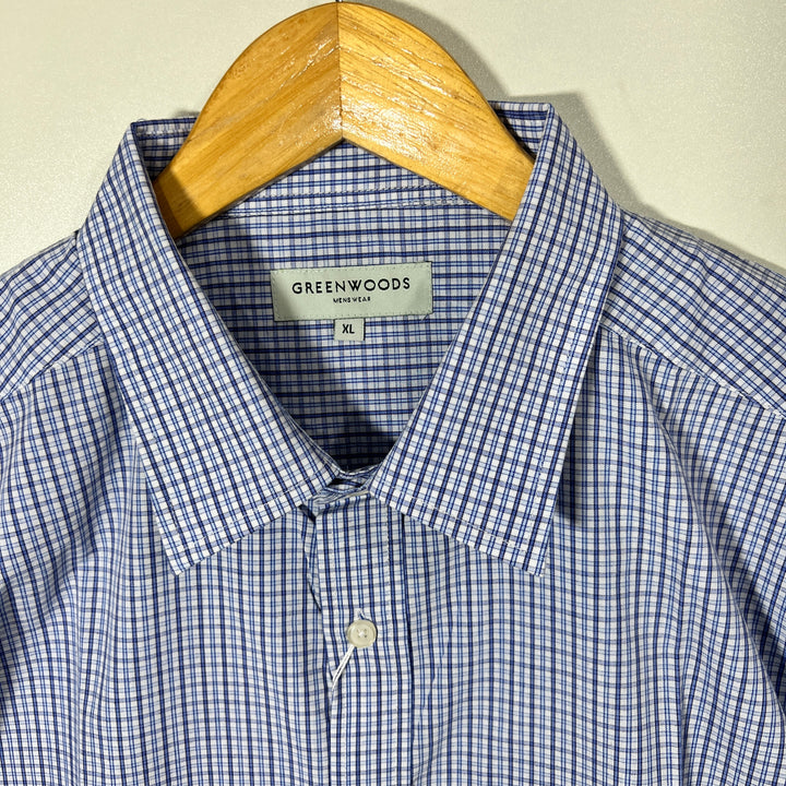 GREEN WOOD CHECKERED HALF SLEEVES SHIRT BRAND NEW