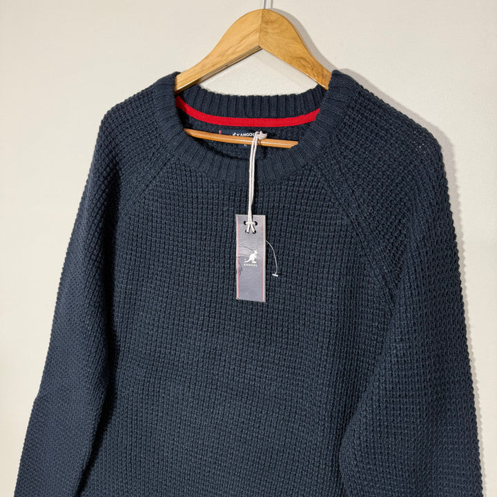 KANGOL ACRYLIC WOOL KNITWEAR SWEATER BRAND NEW BLUE COLOUR