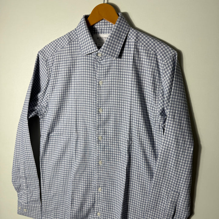 MINISTRY SLIM FIT CHECKERED SHIRT WITH STRETCH