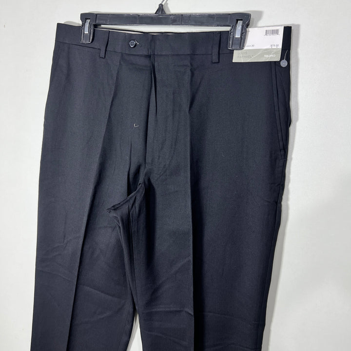 LOUIS RAPHAEL TAILORED FIT FLAT FRONT WASHABLE WOOL BLEND DRESS PANT BRAND NEW WITHOUT STRETCH