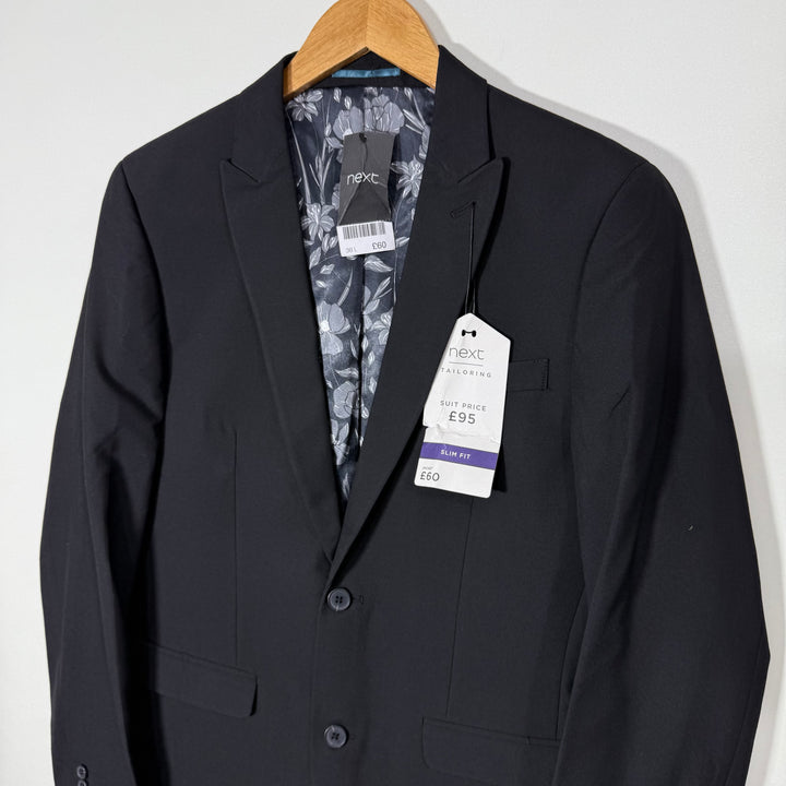 NEXT SLIM FIT MACHINE WASHABLE BLAZER BRAND NEW BLACK COLOUR