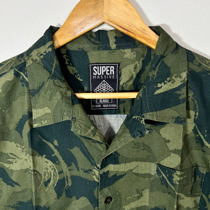 SUPER MASSIVE SAFARI COLLAR HALF SLEEVES COTTON SHIRT