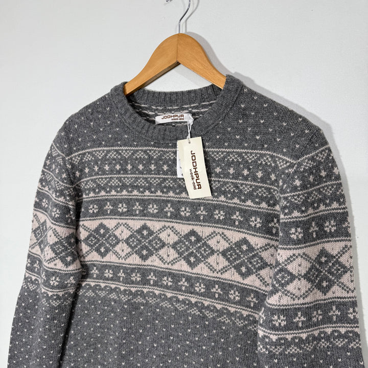 JODHPUR LAMBSWOOL SWEATER BRAND NEW GREY COLOUR