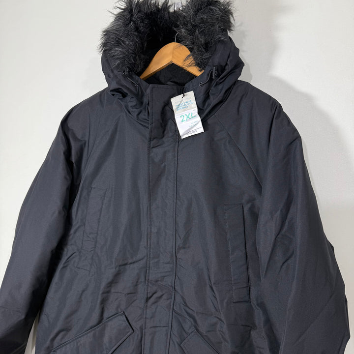 PRIMARK JACKET RECYCLED REMOVABLE FUR TRIM INSULATION FUTURES JACKET BRAND NEW WITH HOOD