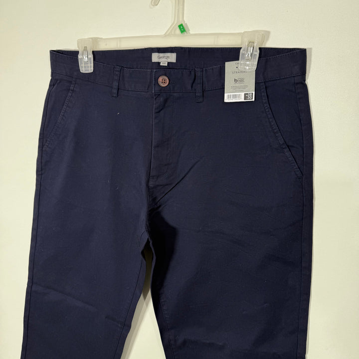GEORGE STRAIGHT FIT COTTON CHINO PANT BRAND NEW BLUE COLOUR