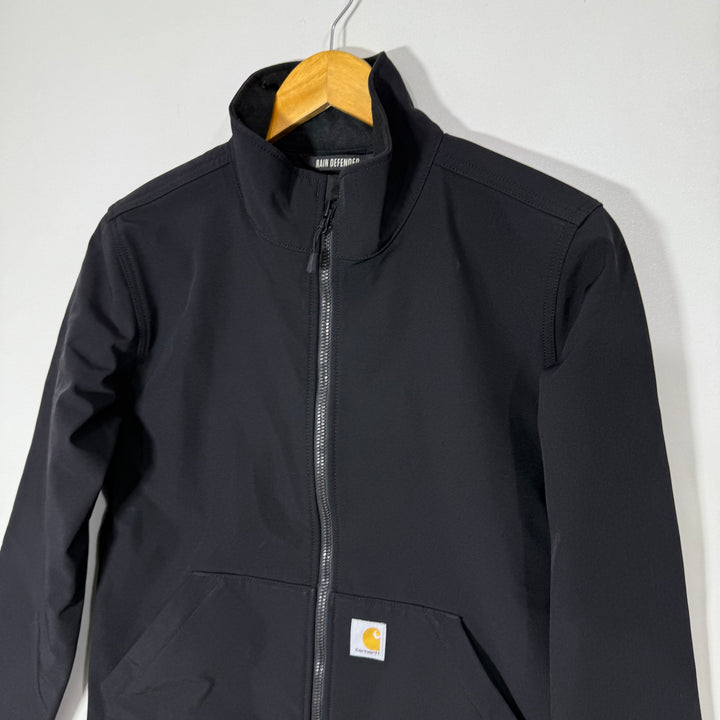 CARHARTT SOFT SHELL WINDBREAKER JACKET BLACK COLOUR INNER FLEECE
