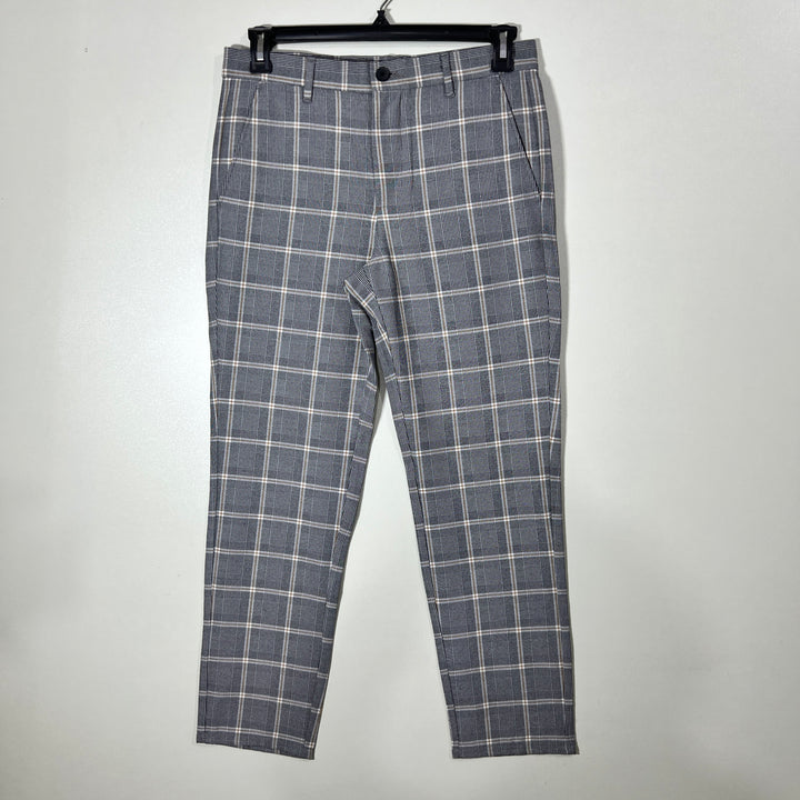 PULL & BEAR CHECKERED PANT WITH STRETCH