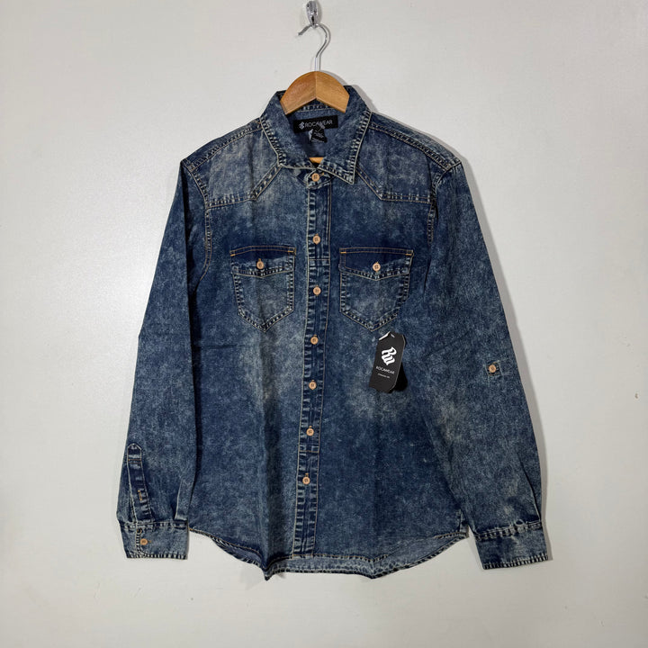 ROCAWEAR DOUBLE POCKETS DENIM SHIRT BRAND NEW