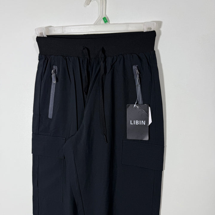 LIBIN HYBRID CARGO TROUSER BRAND NEW BLACK COLOUR WITH STRETCH