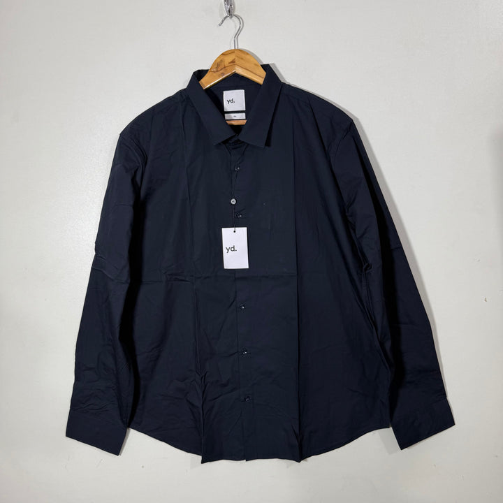 YD BUTTON DOWN COTTON  SHIRT BRAND NEW WITH STRETCH BLUE COLOUR